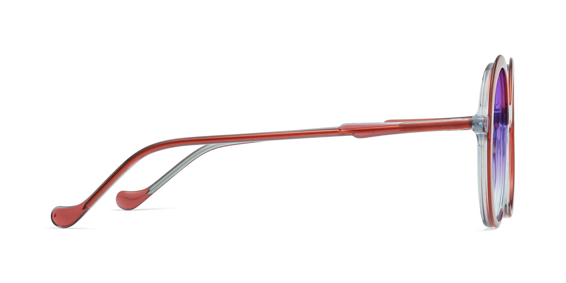 Side of 1471 in Red with Purple Gradient Lenses
