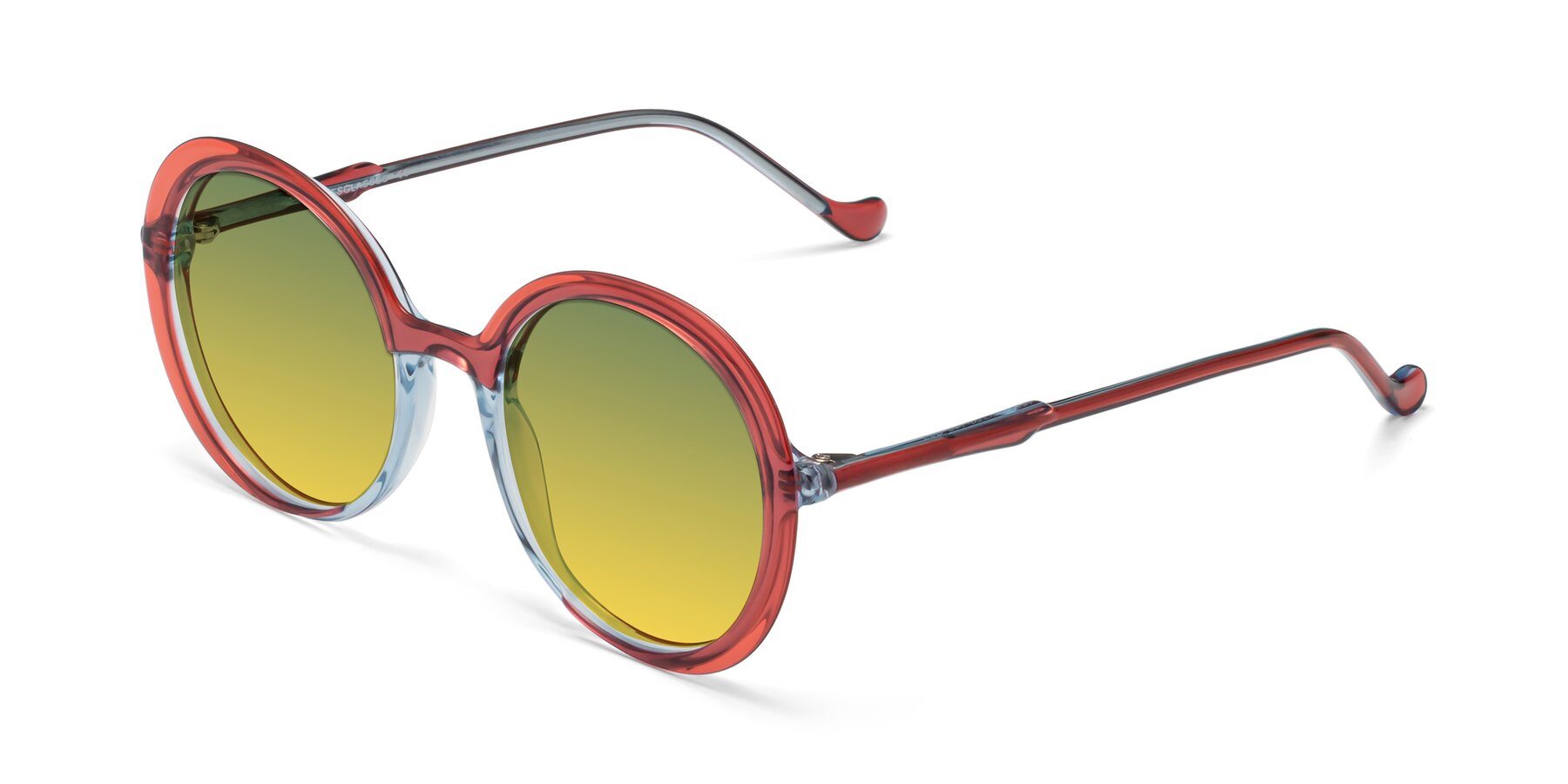 Angle of 1471 in Red with Green / Yellow Gradient Lenses