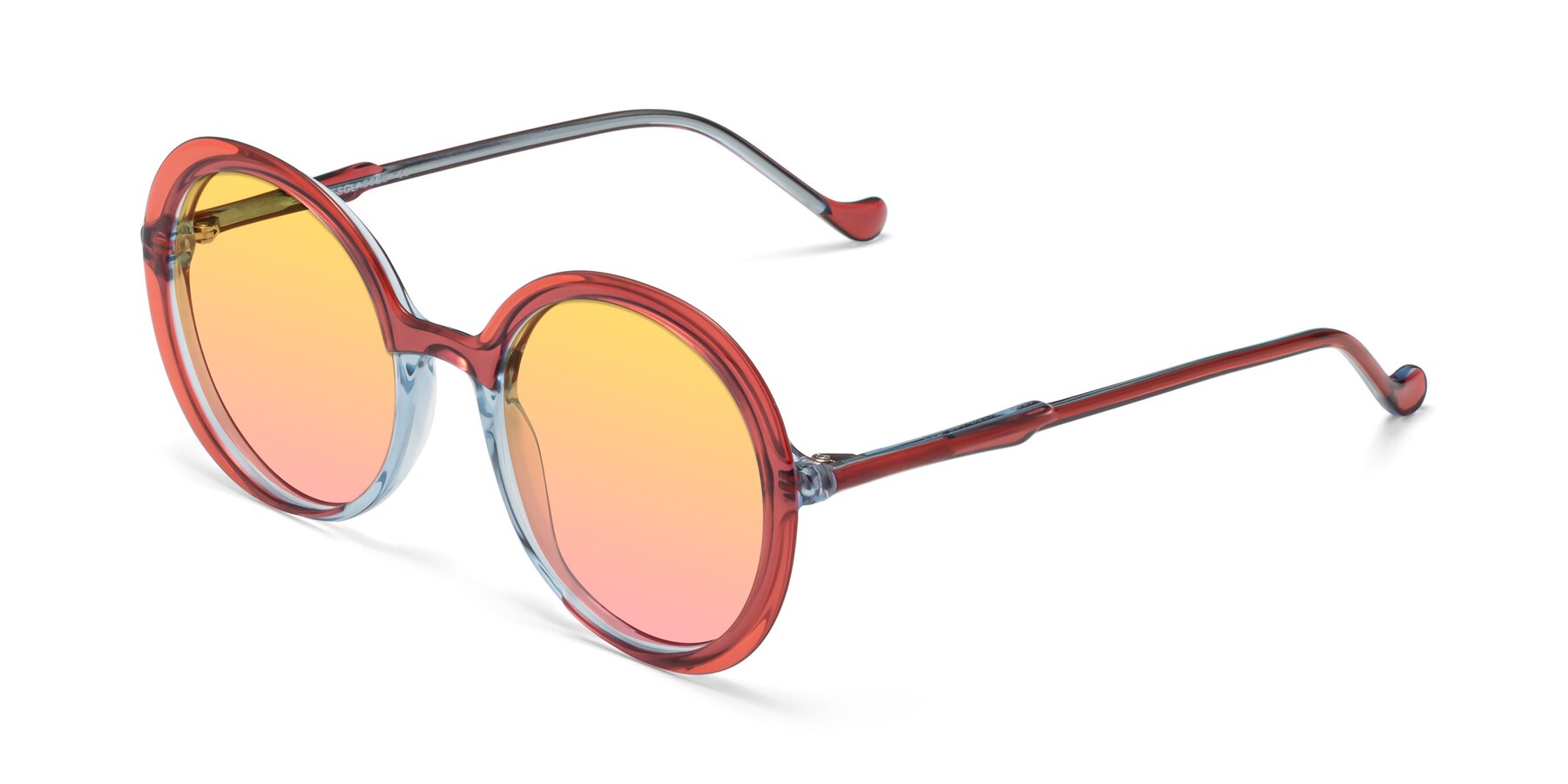 Angle of 1471 in Red with Yellow / Pink Gradient Lenses