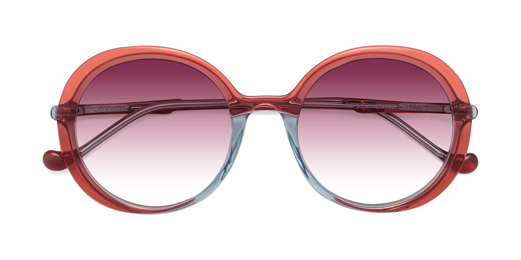 Folded Front of 1471 in Red with Wine Gradient Lenses