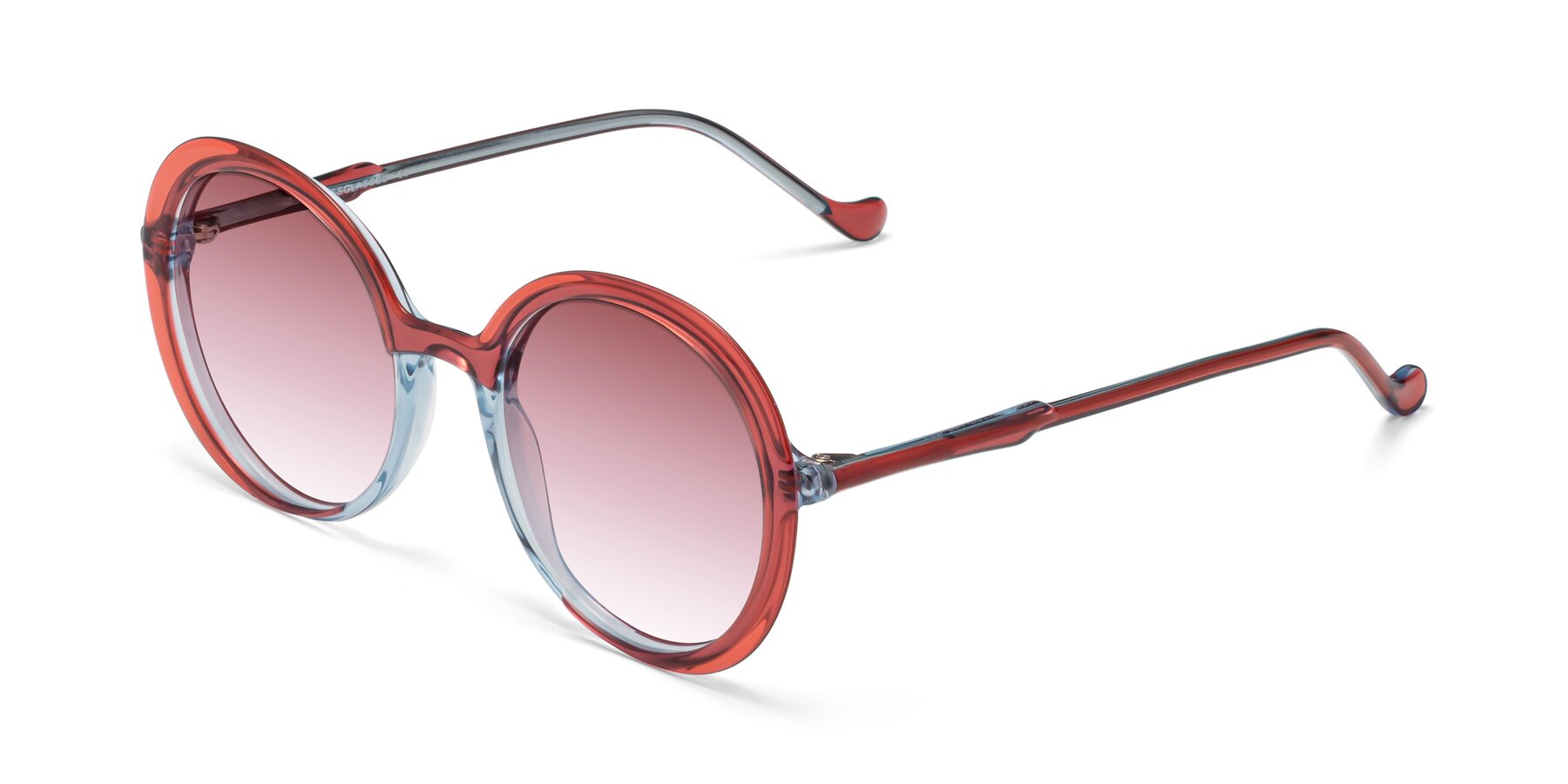 Angle of 1471 in Red with Garnet Gradient Lenses