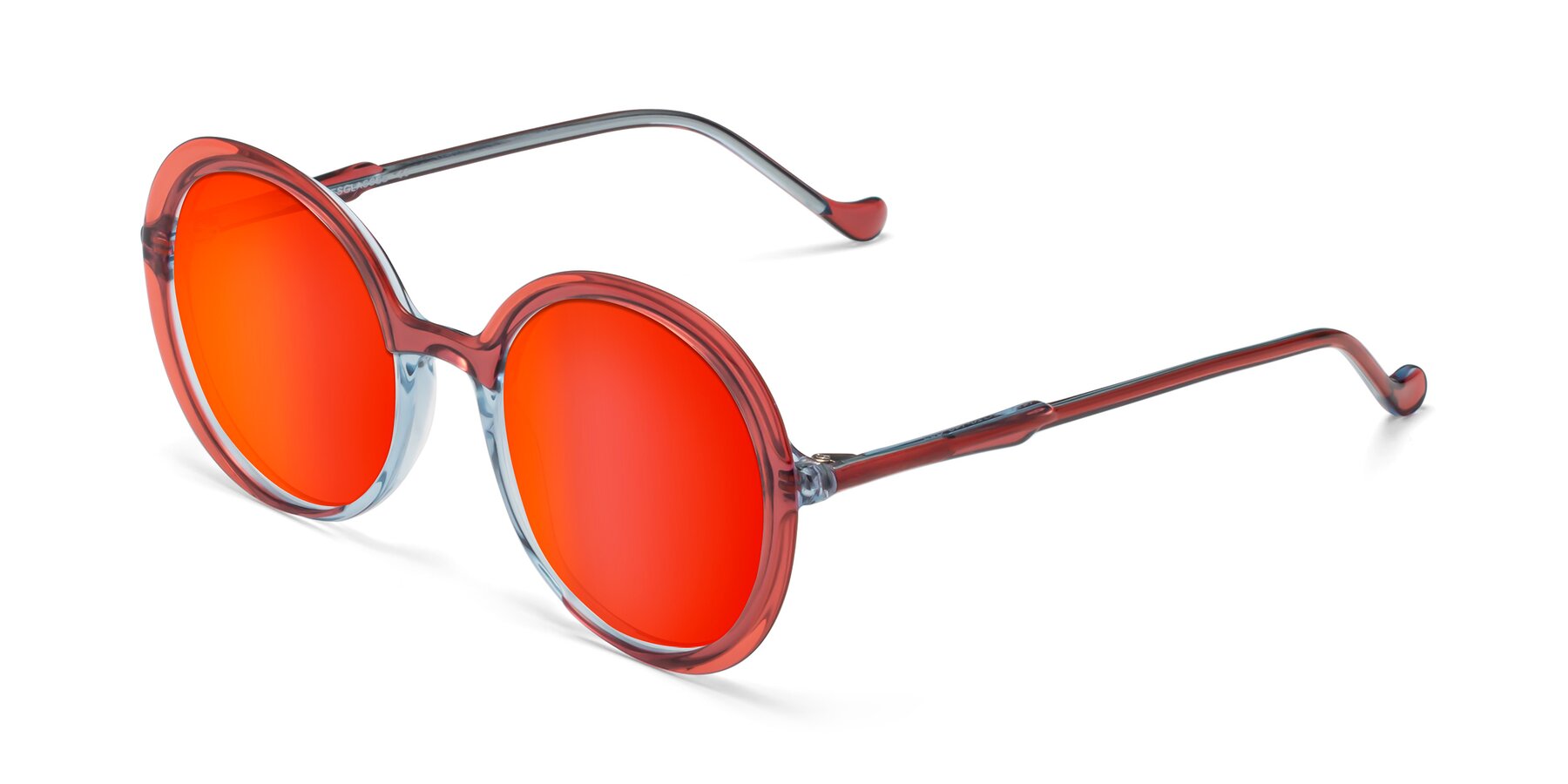 Angle of 1471 in Red with Red Gold Mirrored Lenses