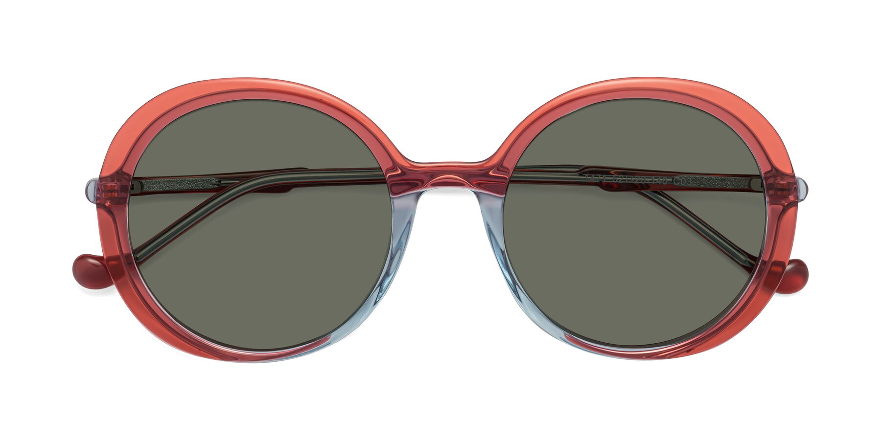 Folded Front of 1471 in Red with Gray Polarized Lenses