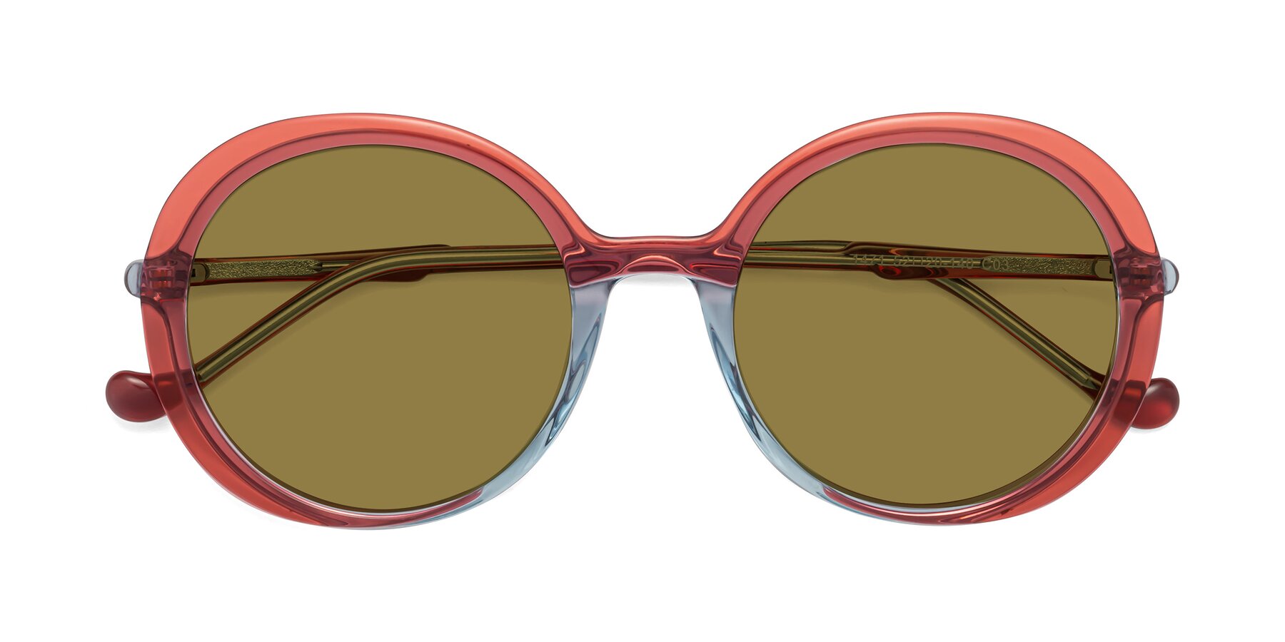 Folded Front of 1471 in Red with Brown Polarized Lenses