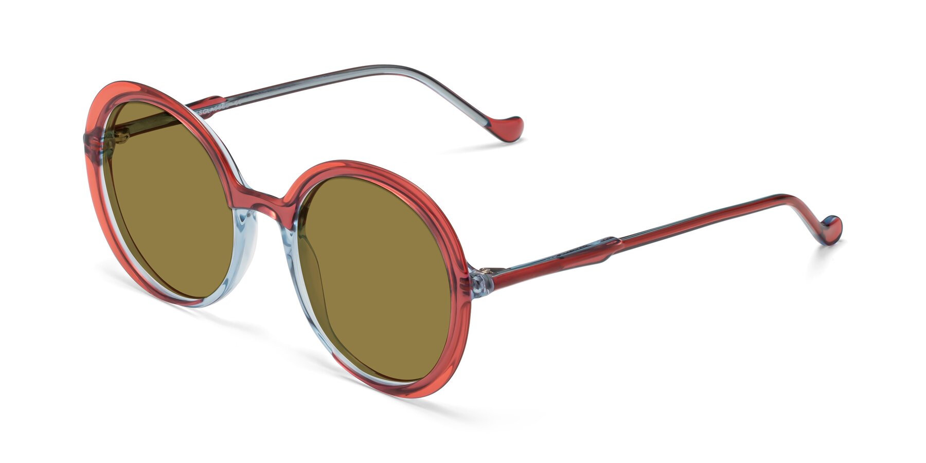 Angle of 1471 in Red with Brown Polarized Lenses