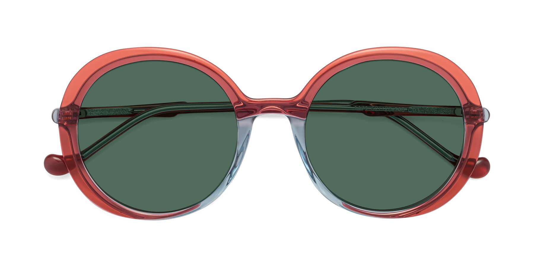 Folded Front of 1471 in Red with Green Polarized Lenses