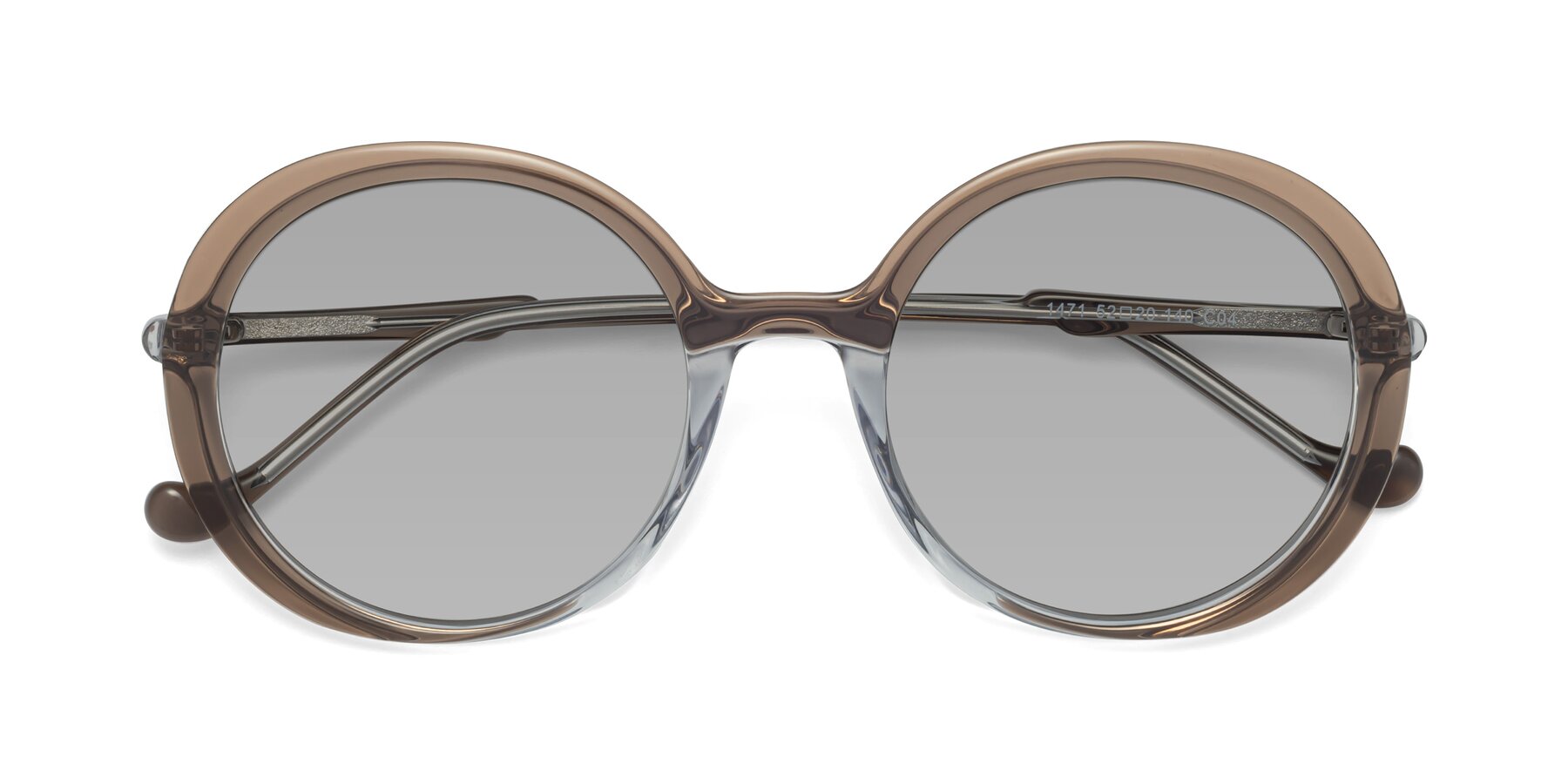 Folded Front of 1471 in Brown with Light Gray Tinted Lenses