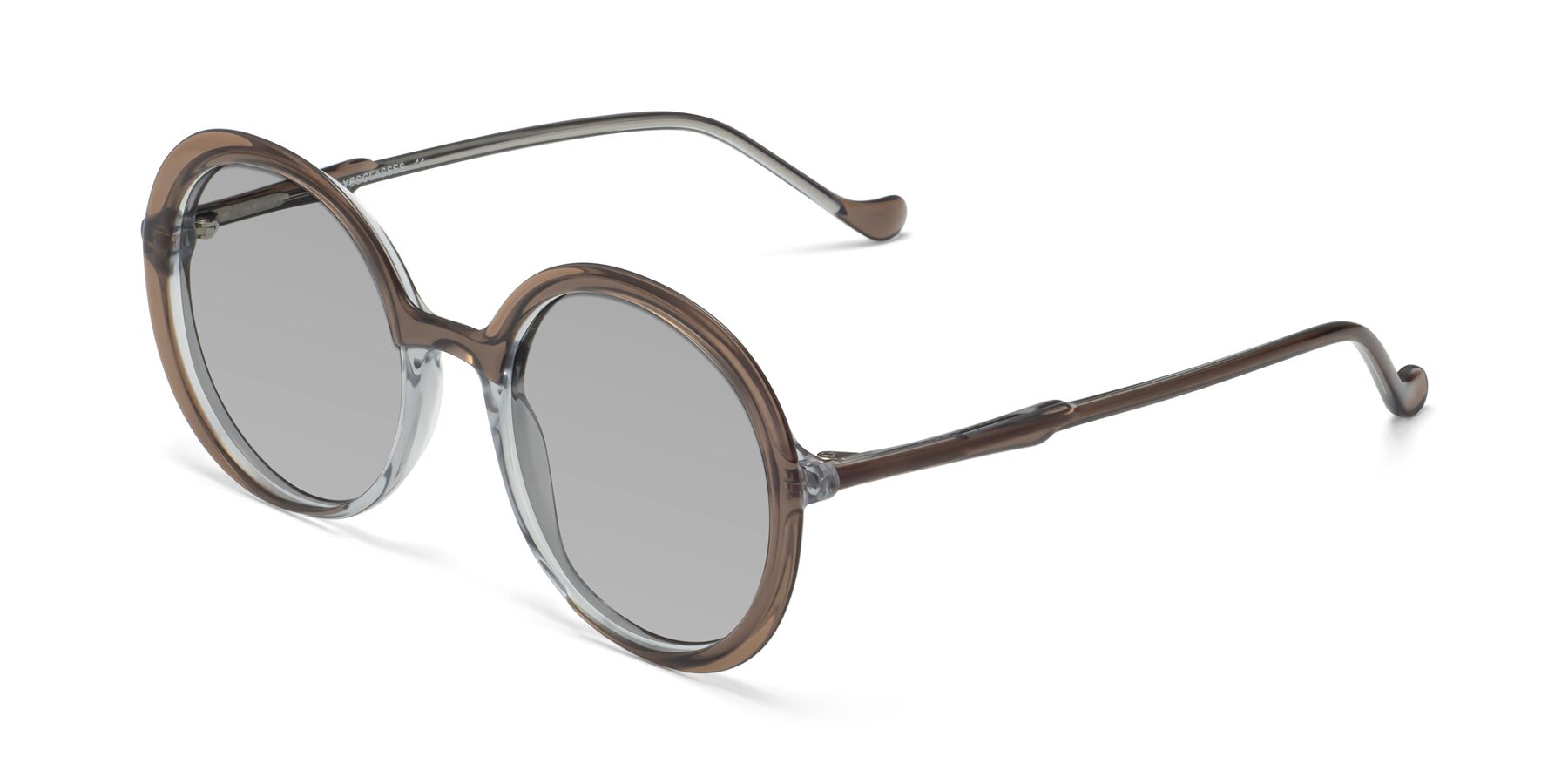 Angle of 1471 in Brown with Light Gray Tinted Lenses