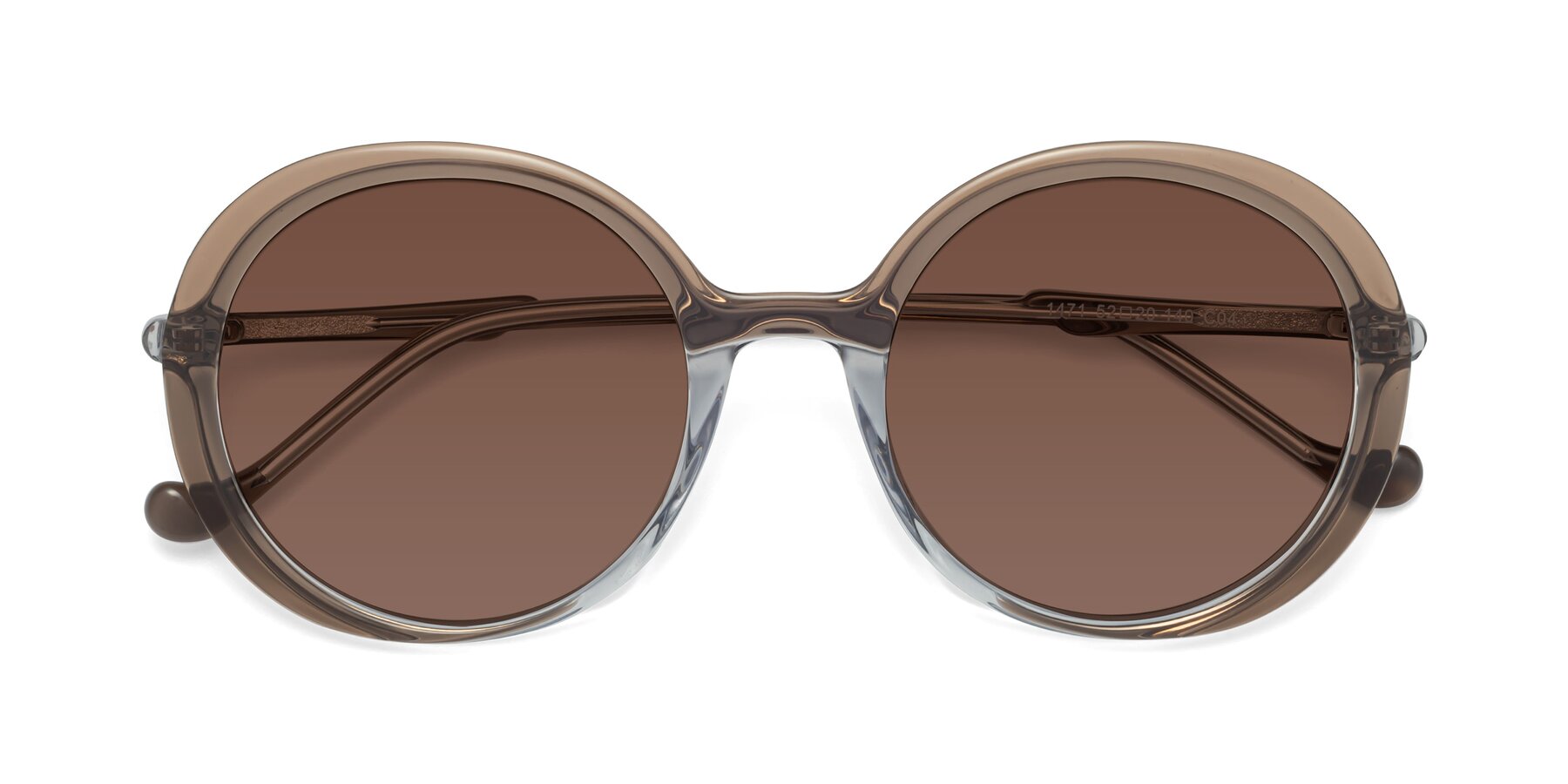 Folded Front of 1471 in Brown with Brown Tinted Lenses