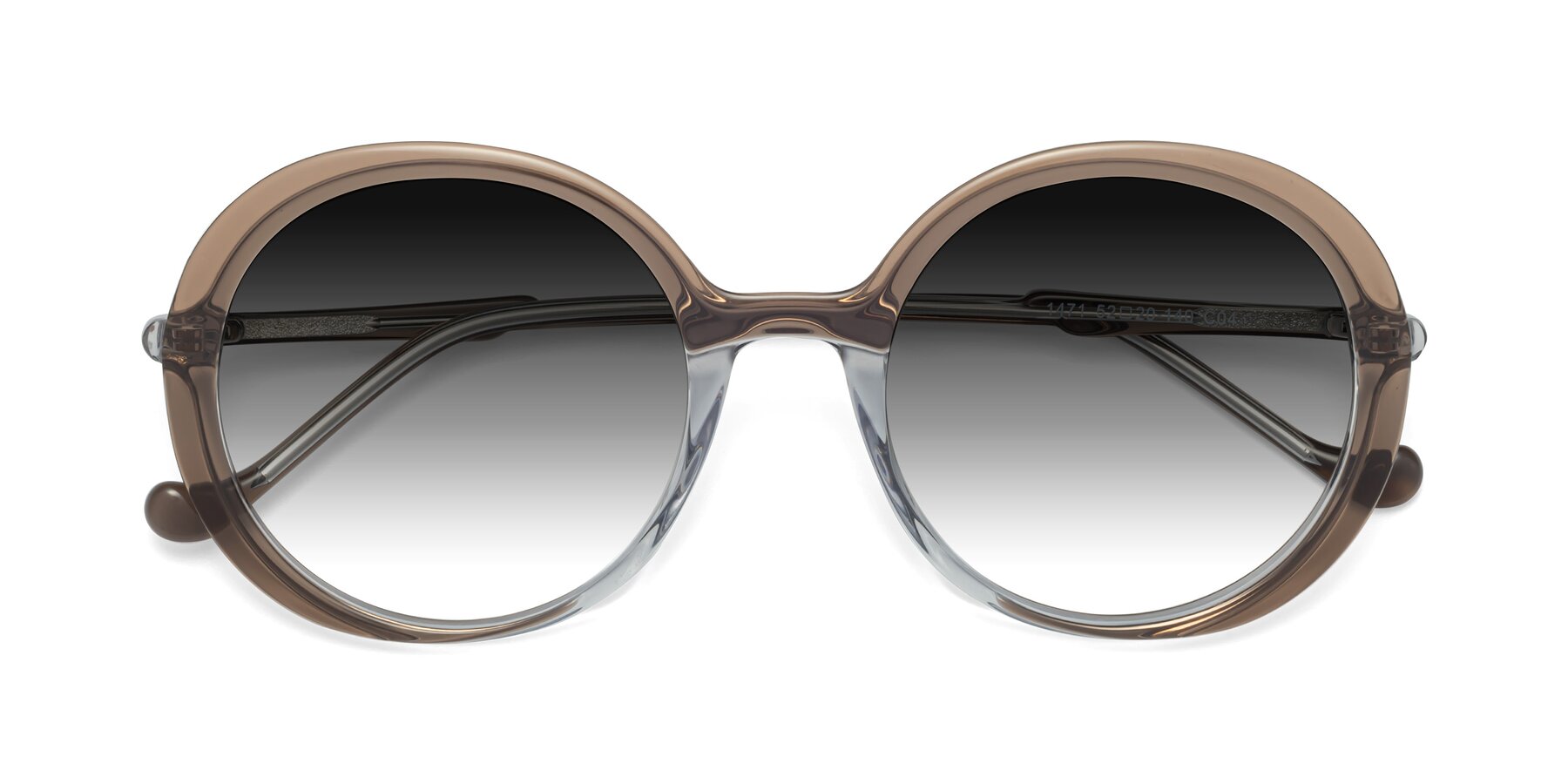 Folded Front of 1471 in Brown with Gray Gradient Lenses