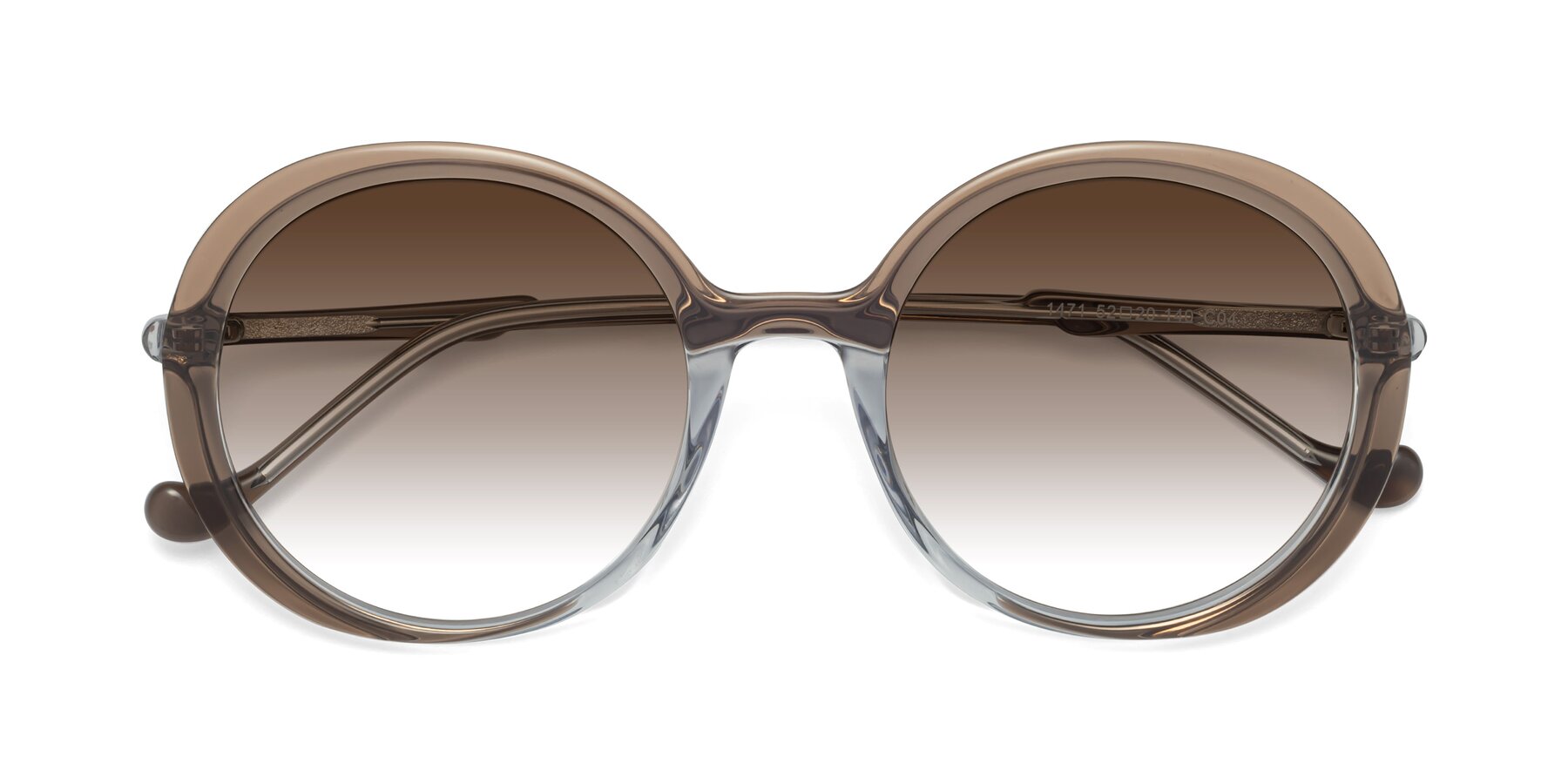Folded Front of 1471 in Brown with Brown Gradient Lenses