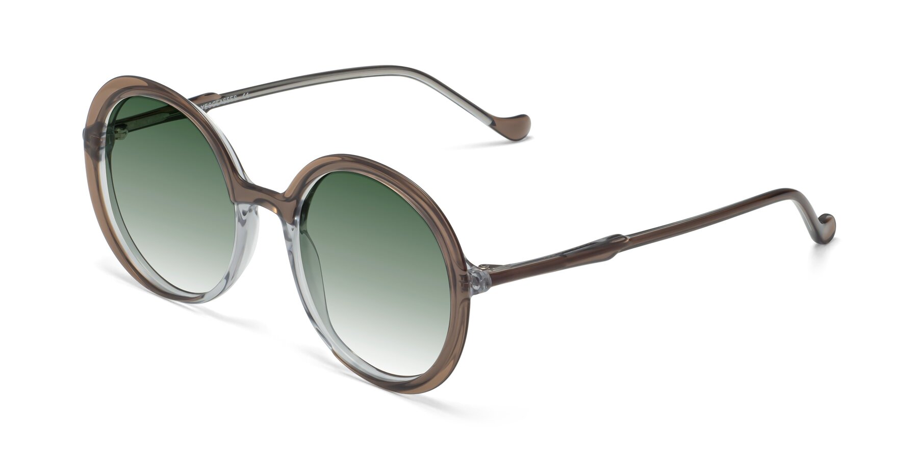 Angle of 1471 in Brown with Green Gradient Lenses