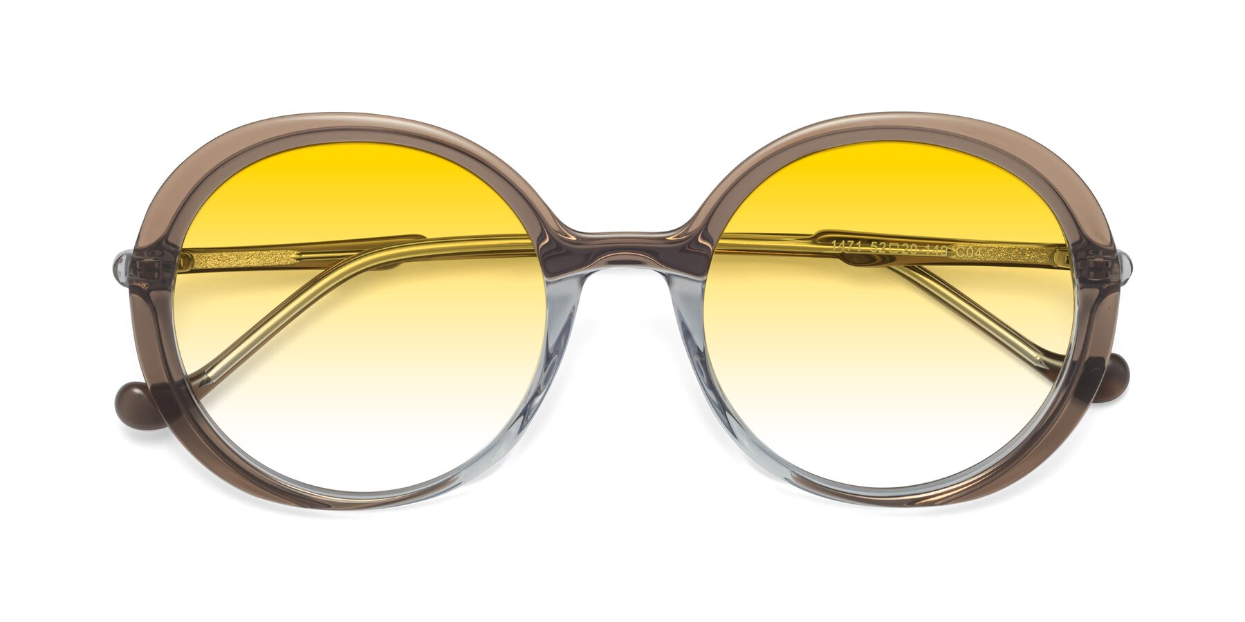 Folded Front of 1471 in Brown with Yellow Gradient Lenses