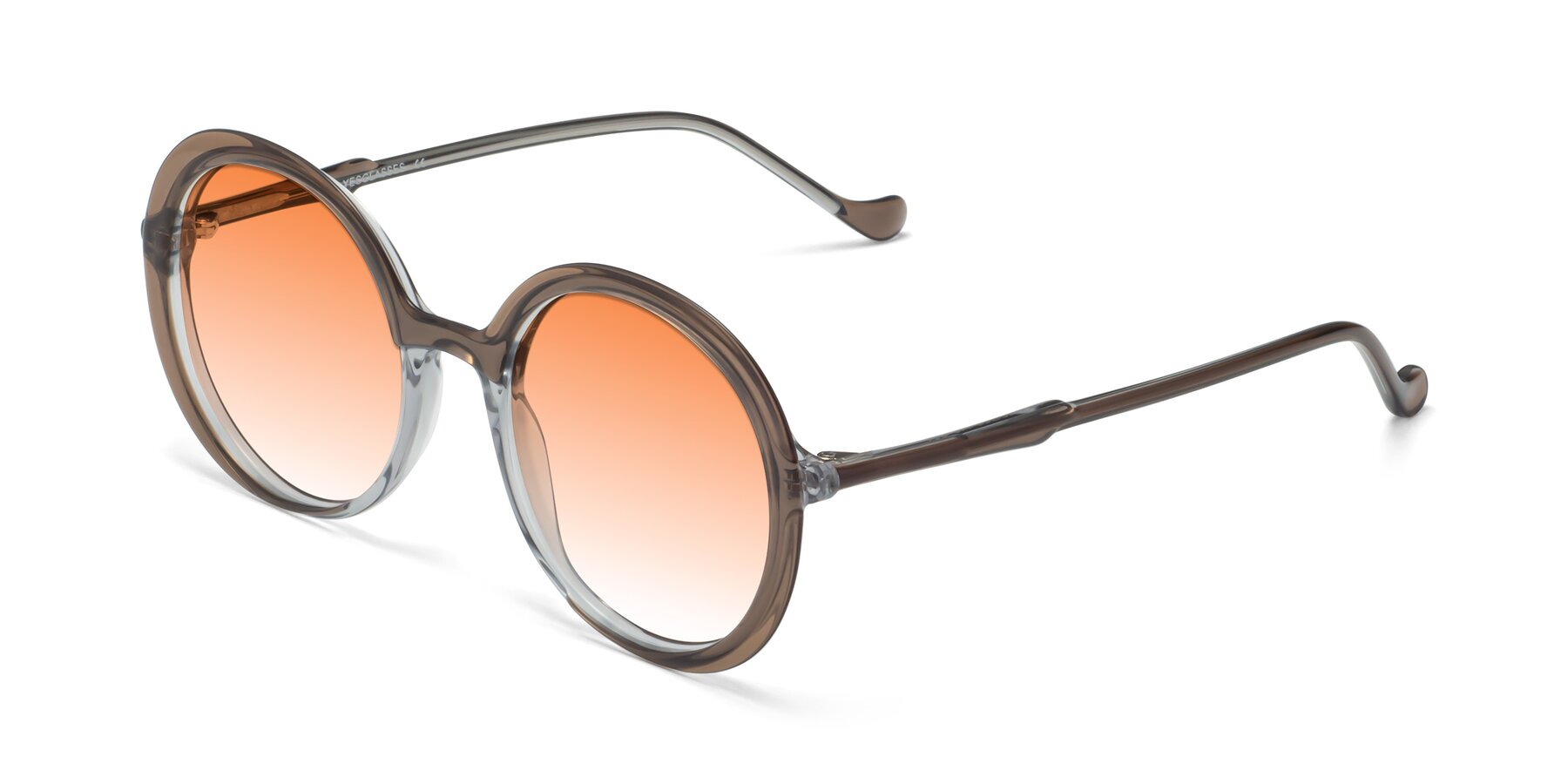 Angle of 1471 in Brown with Orange Gradient Lenses