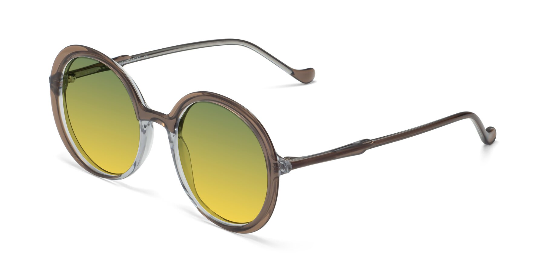 Angle of 1471 in Brown with Green / Yellow Gradient Lenses