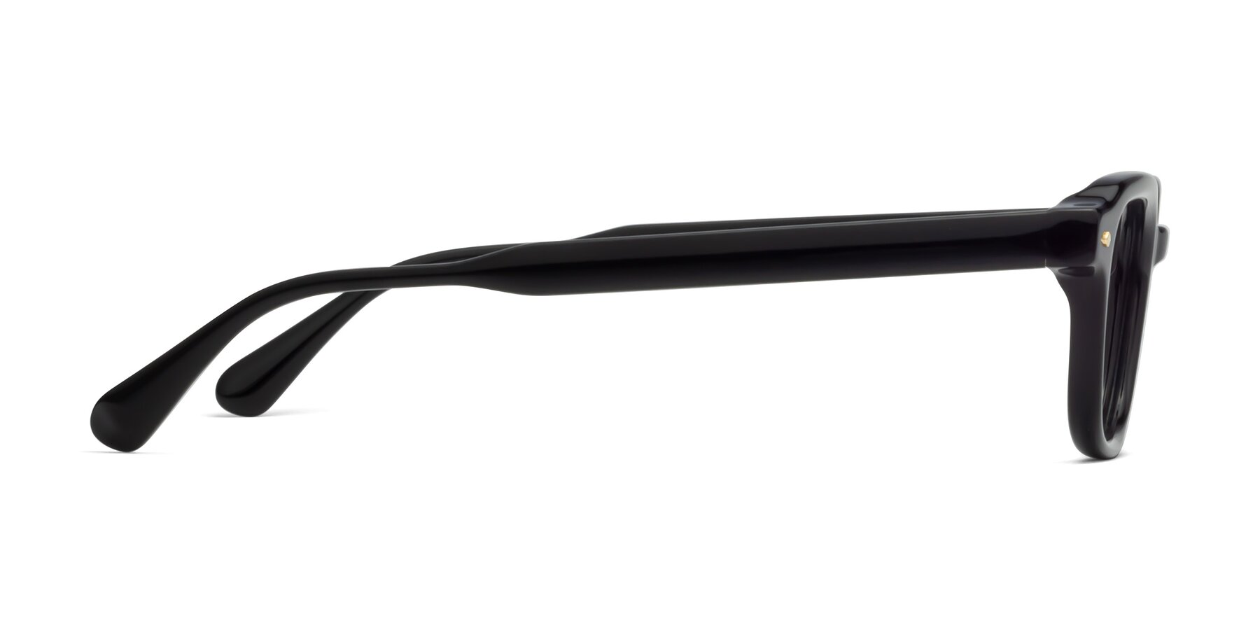 Side of 1477 in Black with Clear Reading Eyeglass Lenses
