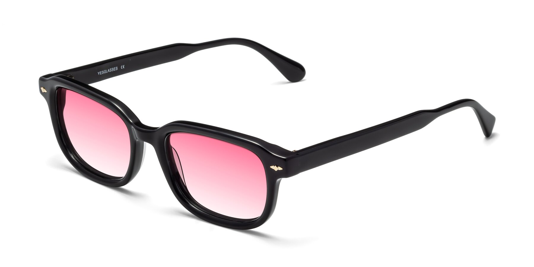 Angle of 1477 in Black with Pink Gradient Lenses