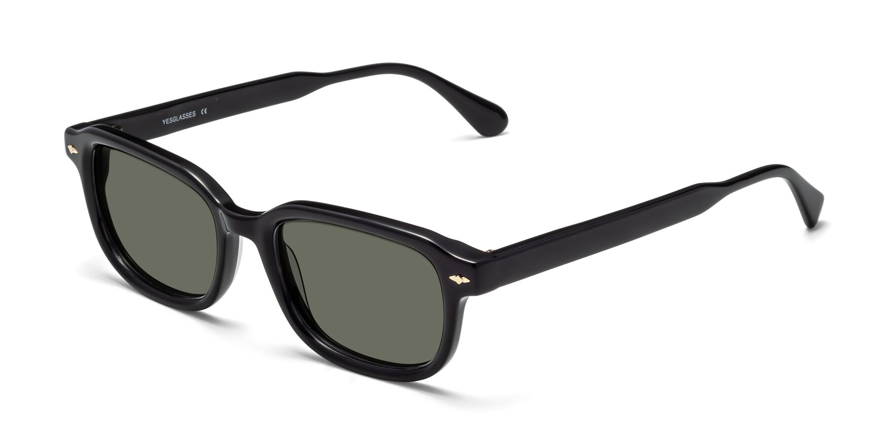 Angle of 1477 in Black with Gray Polarized Lenses