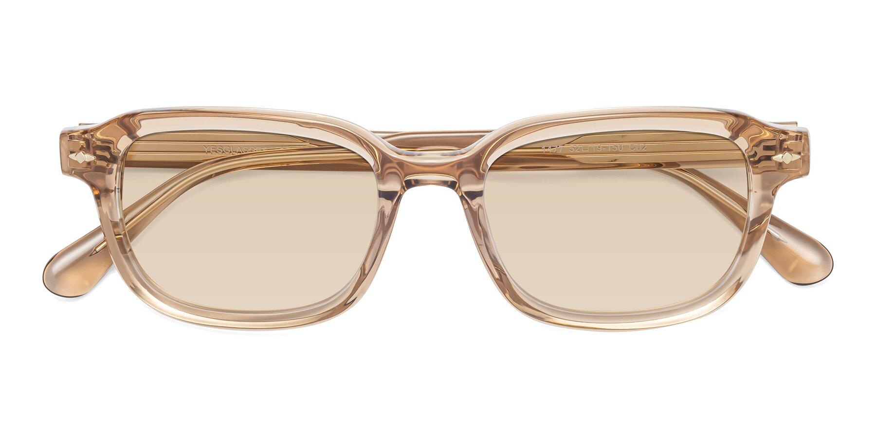 Folded Front of 1477 in Caramel with Light Brown Tinted Lenses