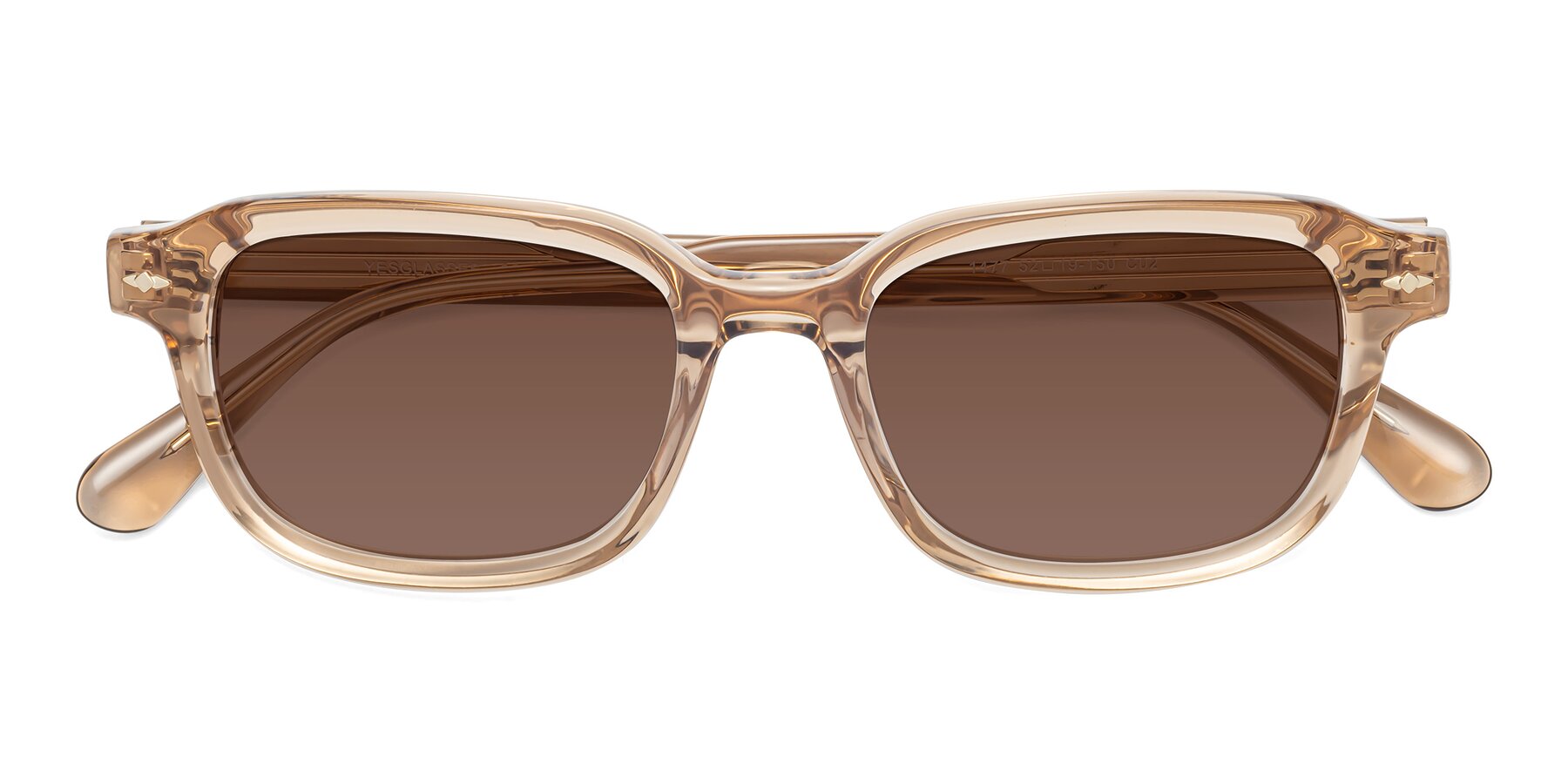Folded Front of 1477 in Caramel with Brown Tinted Lenses
