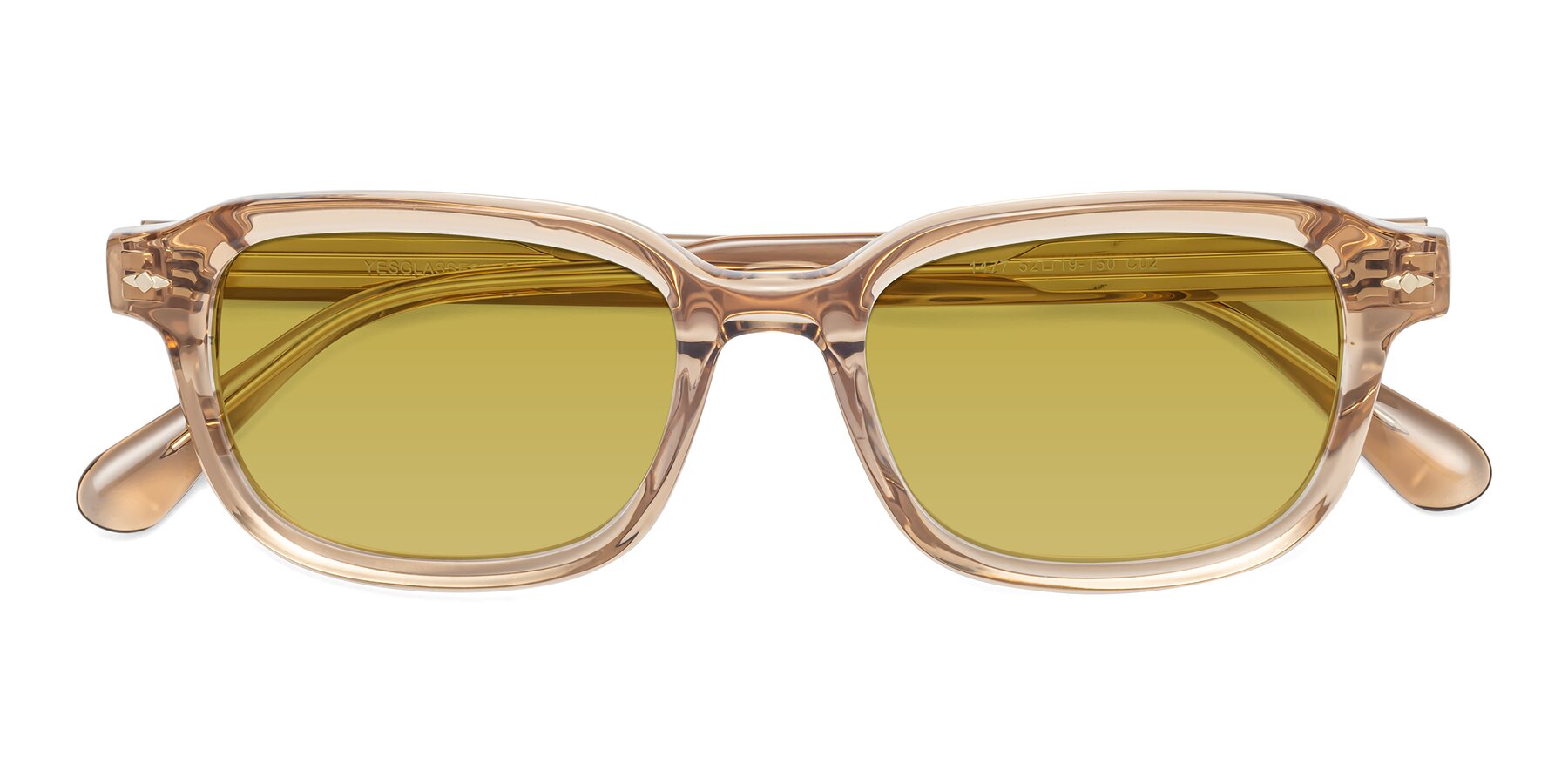 Folded Front of 1477 in Caramel with Champagne Tinted Lenses