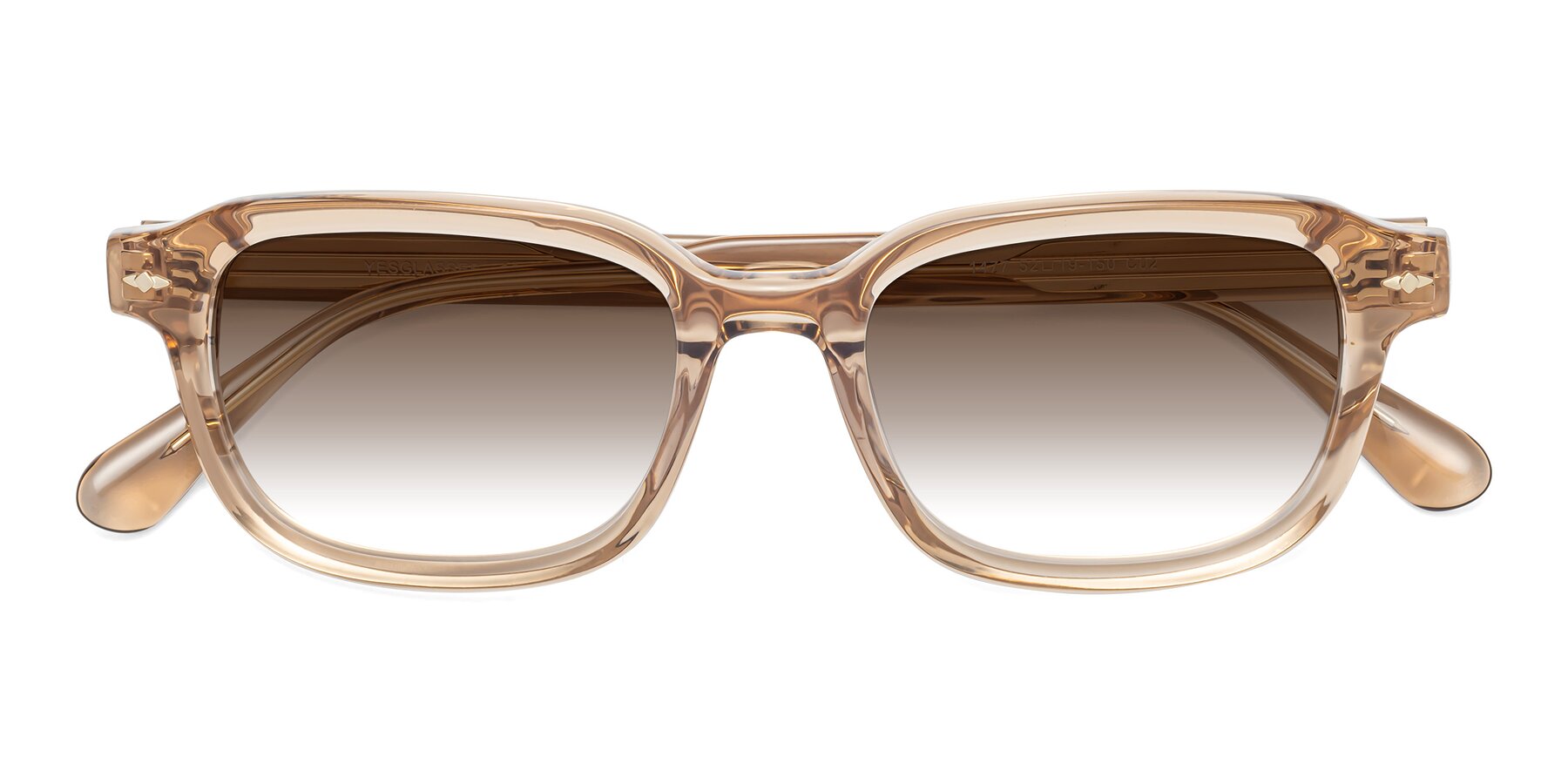 Folded Front of 1477 in Caramel with Brown Gradient Lenses