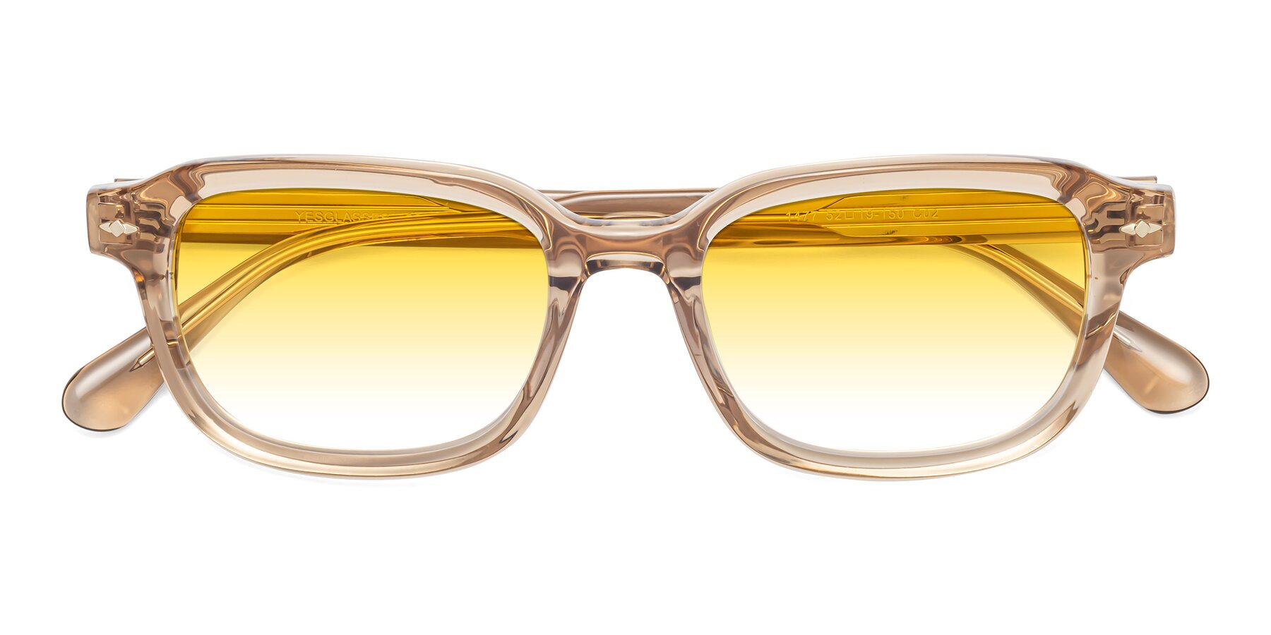 Folded Front of 1477 in Caramel with Yellow Gradient Lenses