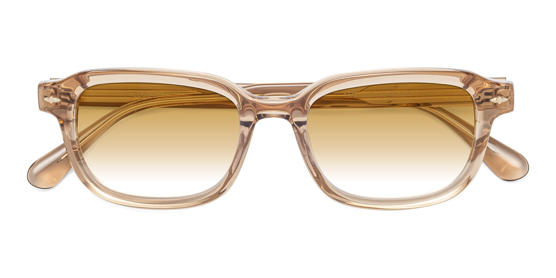 Folded Front of 1477 in Caramel with Champagne Gradient Lenses