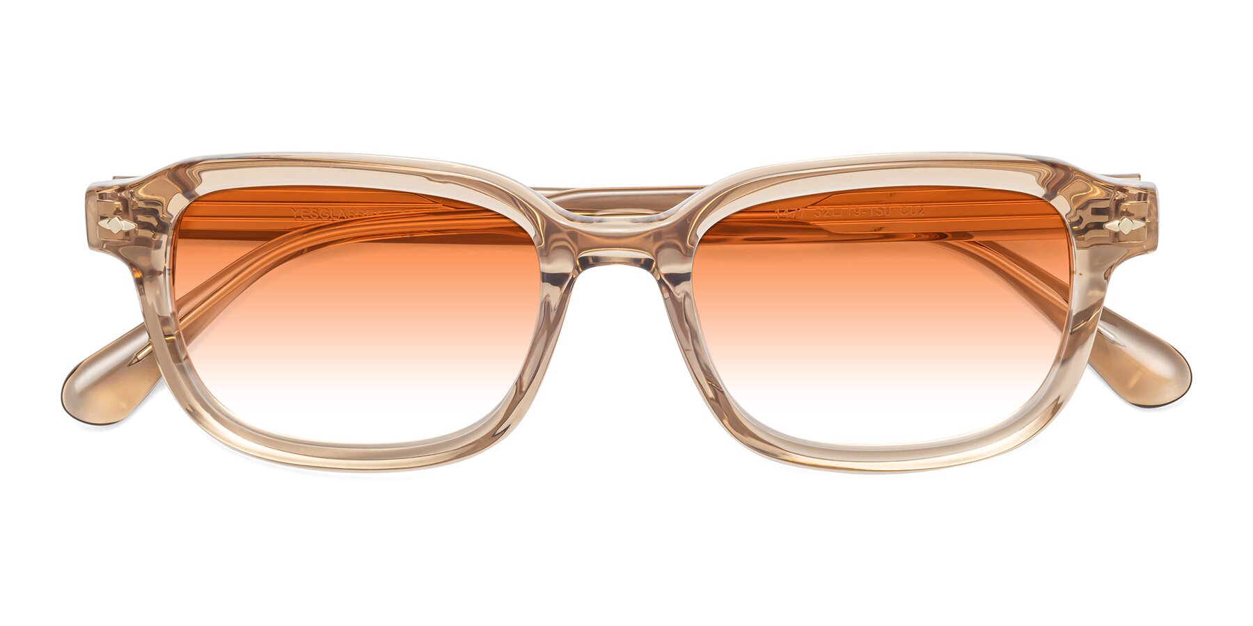 Folded Front of 1477 in Caramel with Orange Gradient Lenses