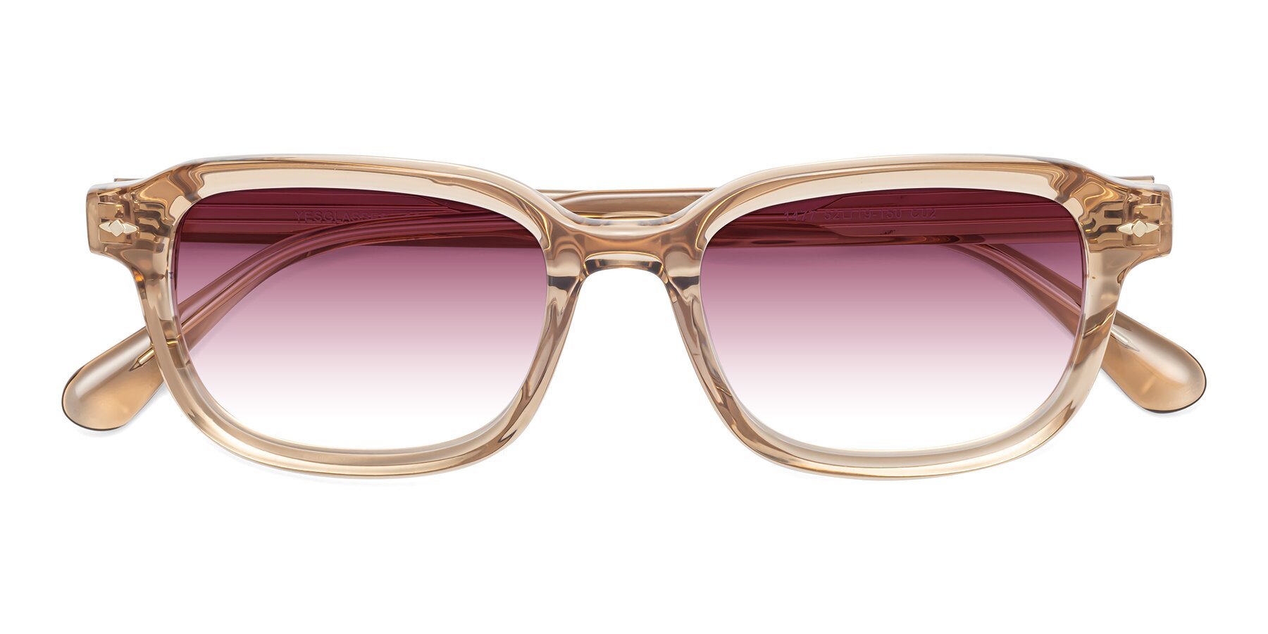 Folded Front of 1477 in Caramel with Wine Gradient Lenses