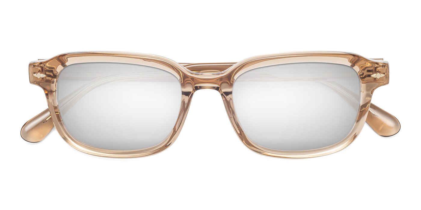 1477 - Caramel Flash Mirrored Sunglasses