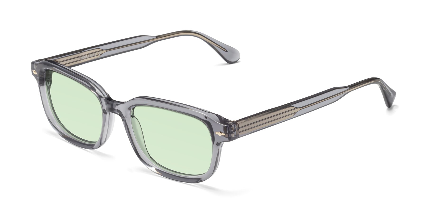 Angle of 1477 in Gray with Light Green Tinted Lenses