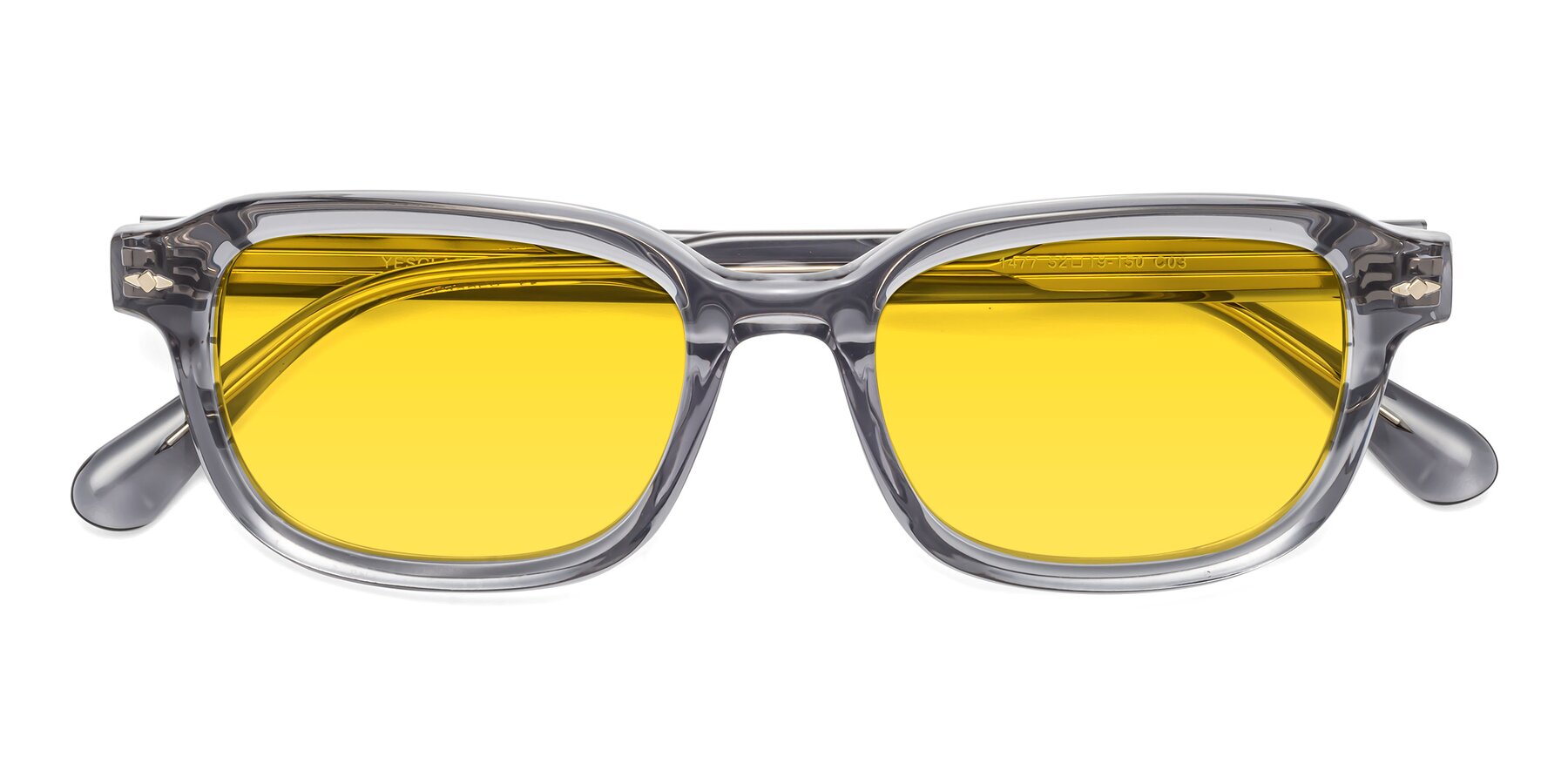 Folded Front of 1477 in Gray with Yellow Tinted Lenses