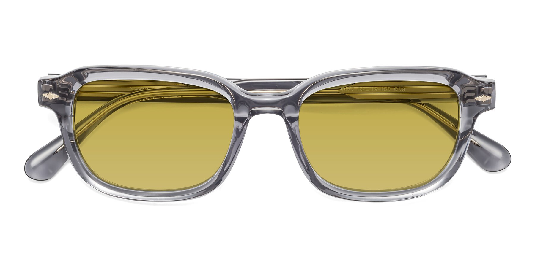 Folded Front of 1477 in Gray with Champagne Tinted Lenses