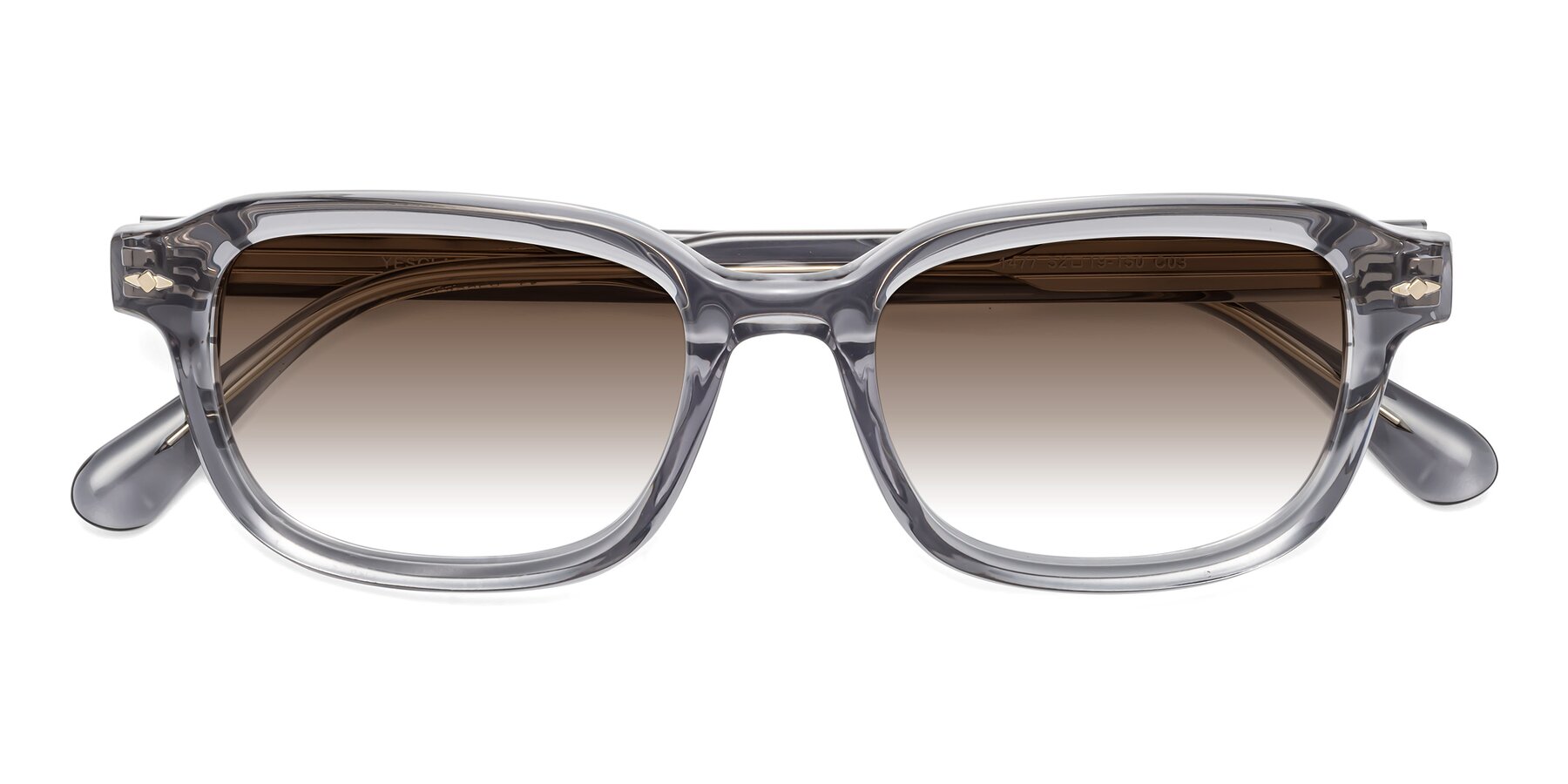 Folded Front of 1477 in Gray with Brown Gradient Lenses