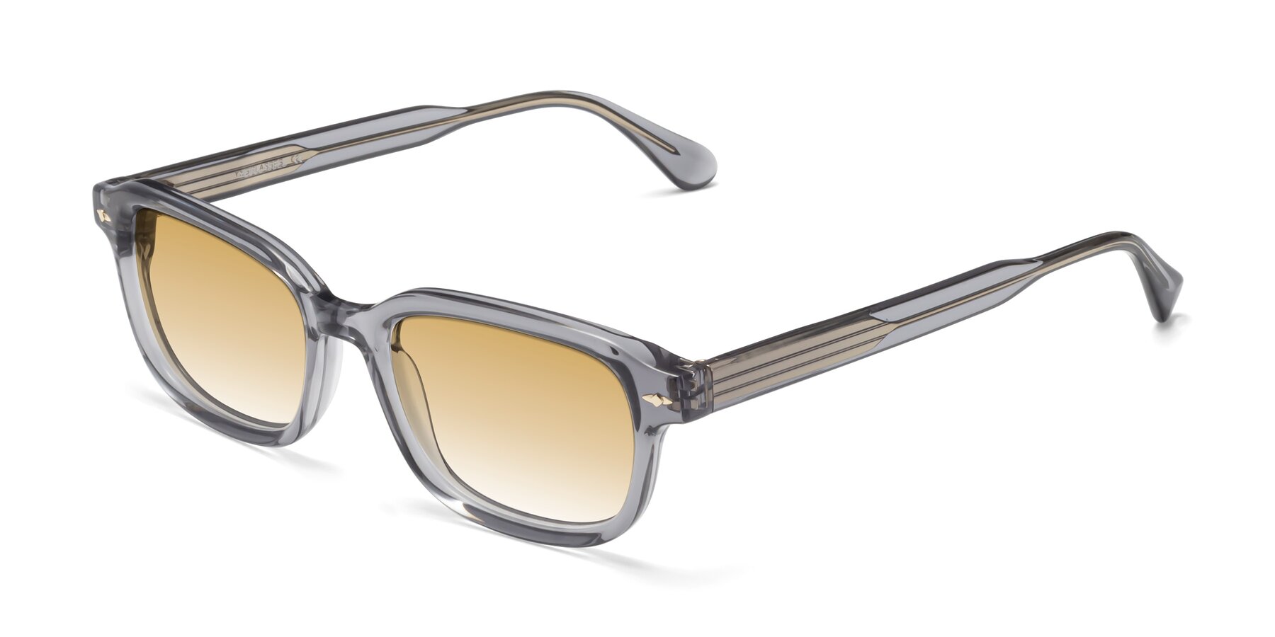 Angle of 1477 in Gray with Champagne Gradient Lenses