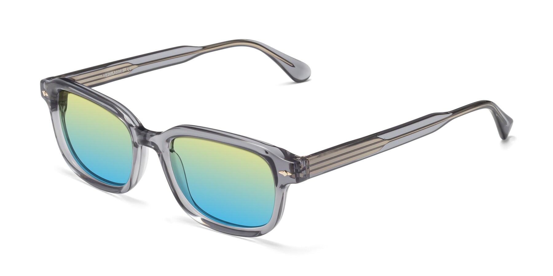 Angle of 1477 in Gray with Yellow / Blue Gradient Lenses