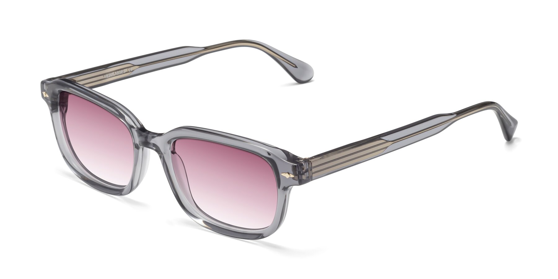 Angle of 1477 in Gray with Wine Gradient Lenses