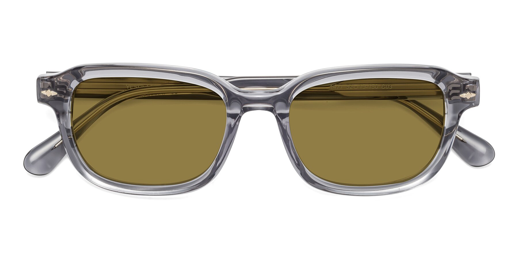 Folded Front of 1477 in Gray with Brown Polarized Lenses