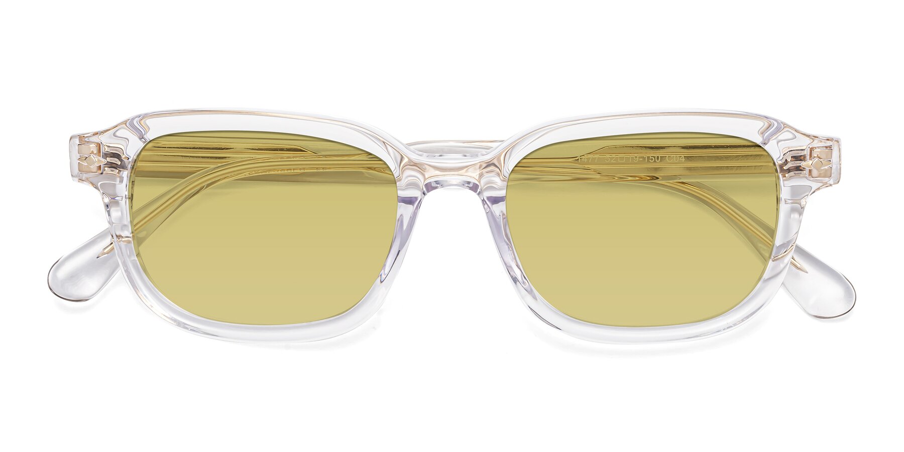 Folded Front of 1477 in Clear with Medium Champagne Tinted Lenses
