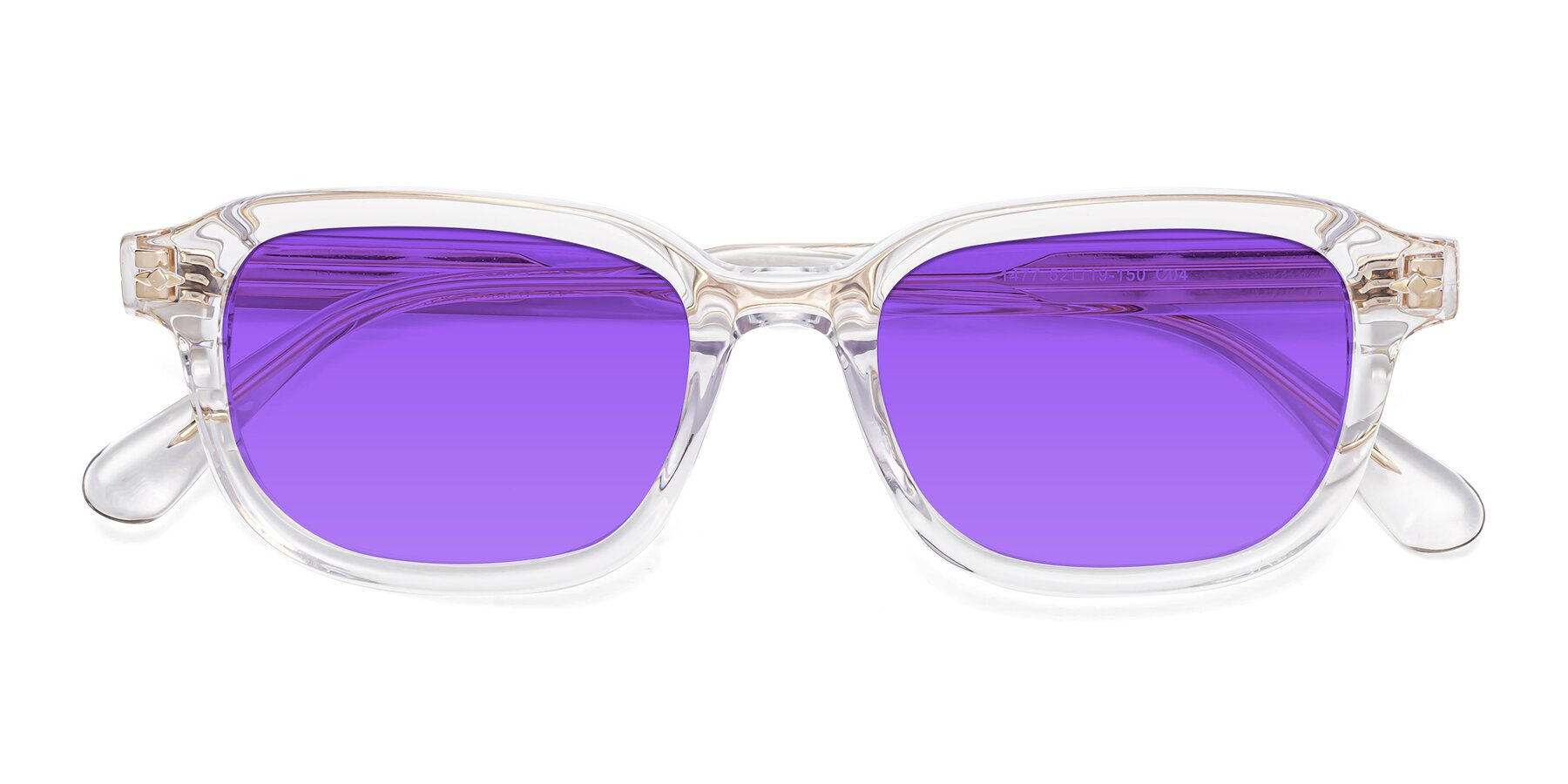 Folded Front of 1477 in Clear with Purple Tinted Lenses