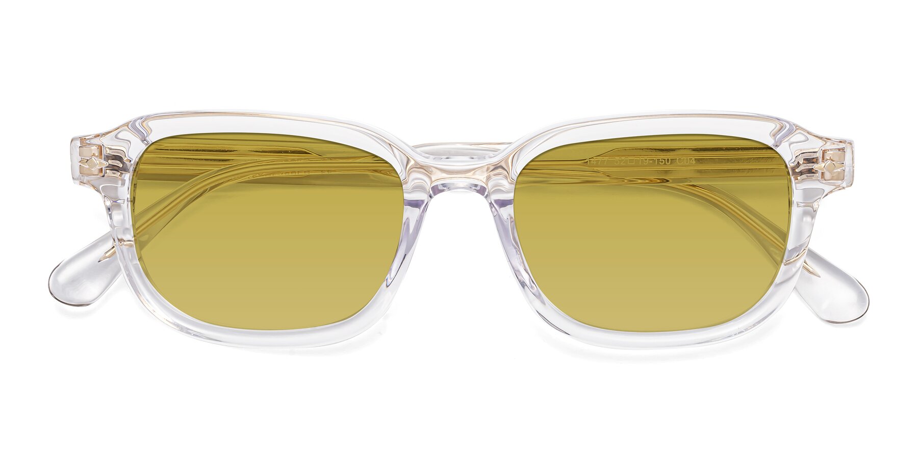 Folded Front of 1477 in Clear with Champagne Tinted Lenses