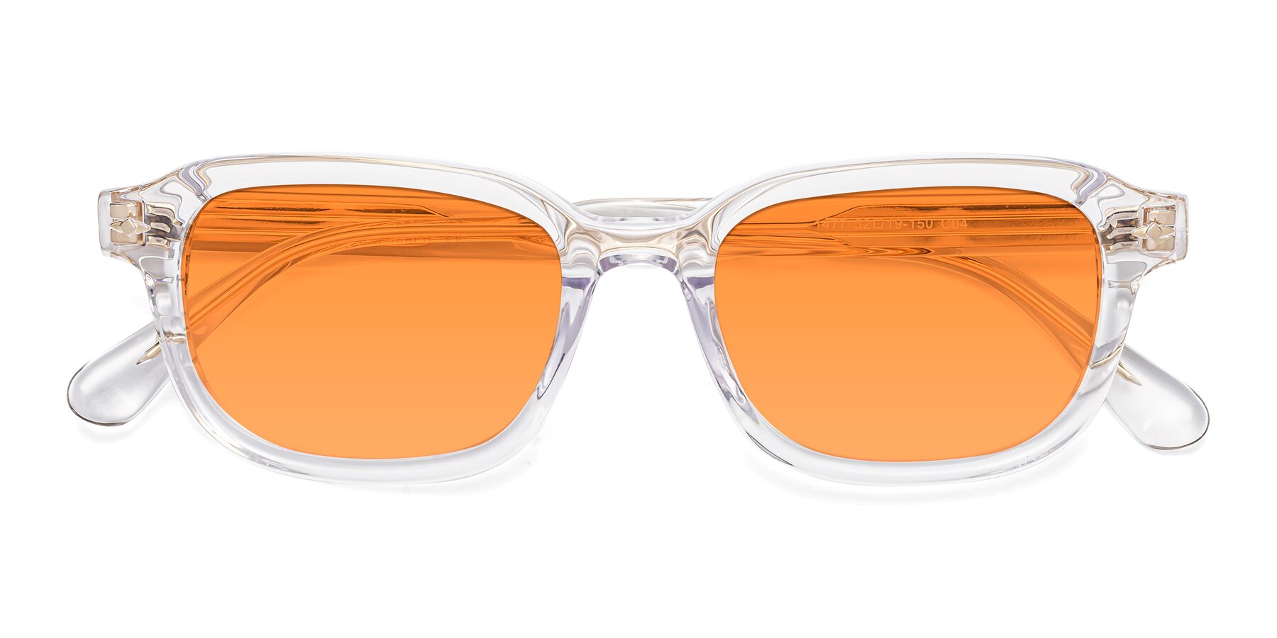 Folded Front of 1477 in Clear with Orange Tinted Lenses