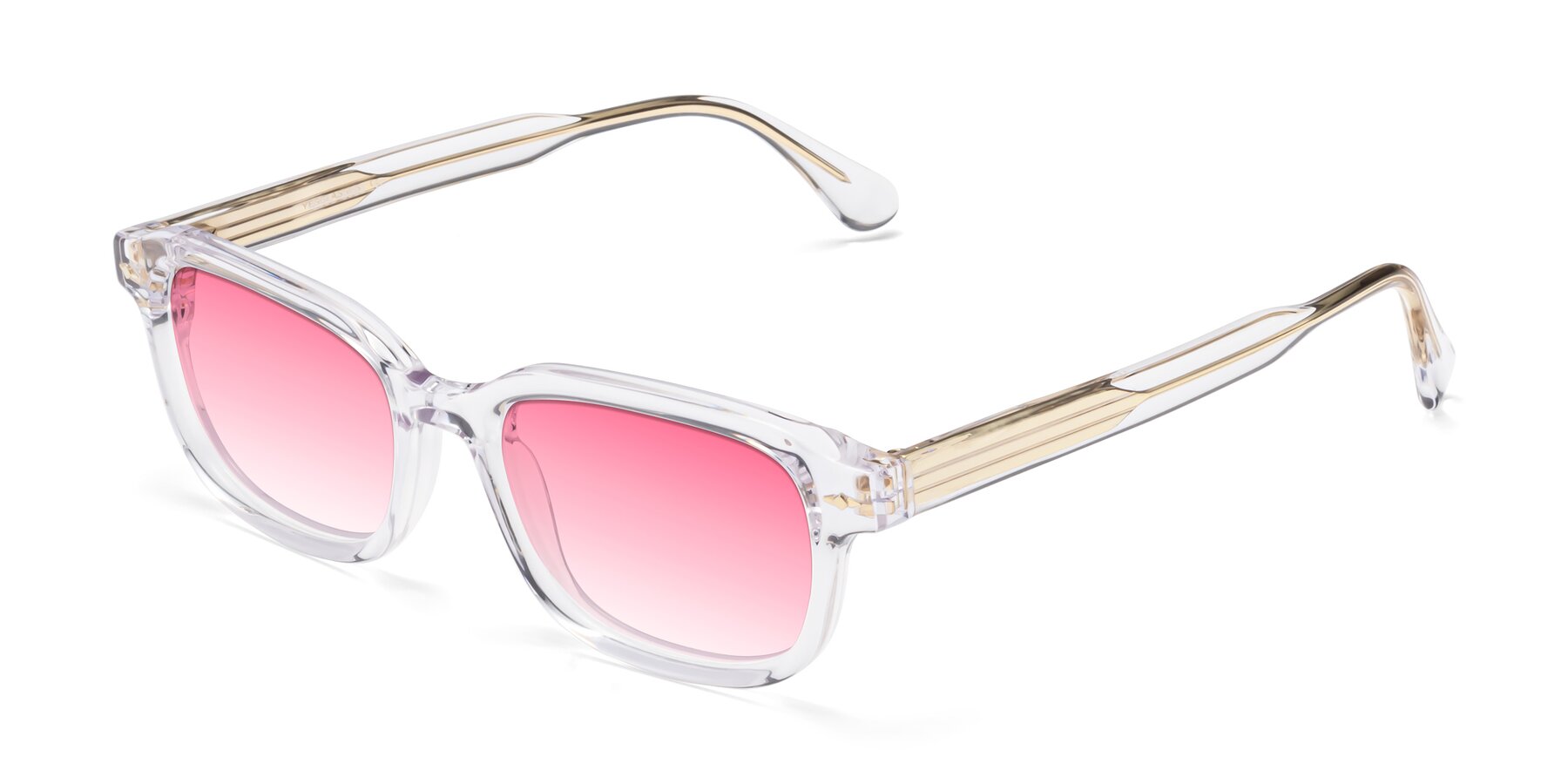 Angle of 1477 in Clear with Pink Gradient Lenses