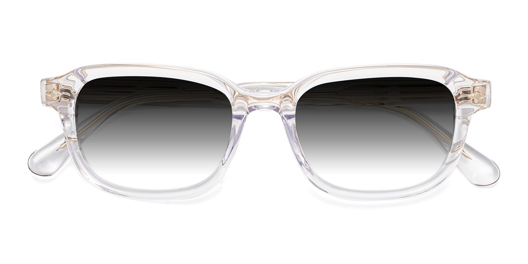 Folded Front of 1477 in Clear with Gray Gradient Lenses