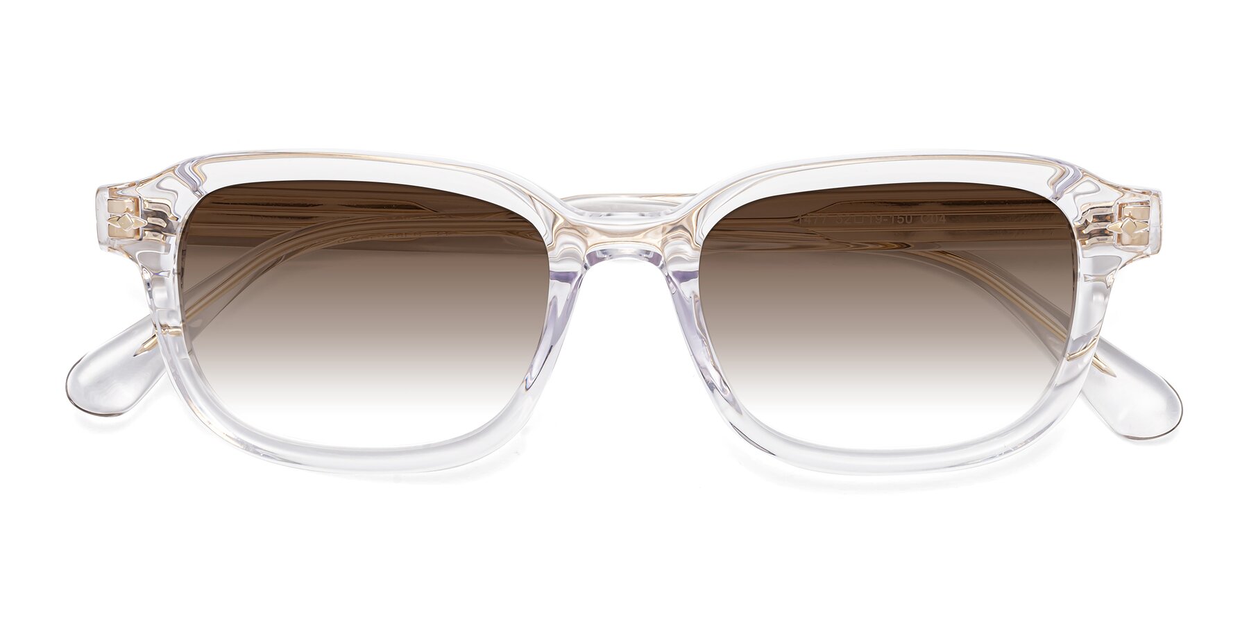 Folded Front of 1477 in Clear with Brown Gradient Lenses