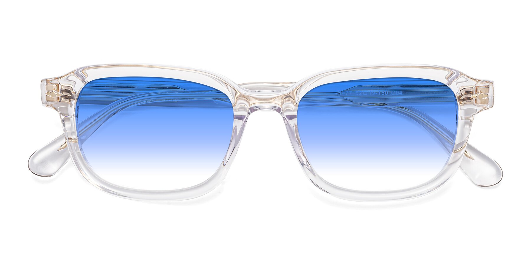 Folded Front of 1477 in Clear with Blue Gradient Lenses