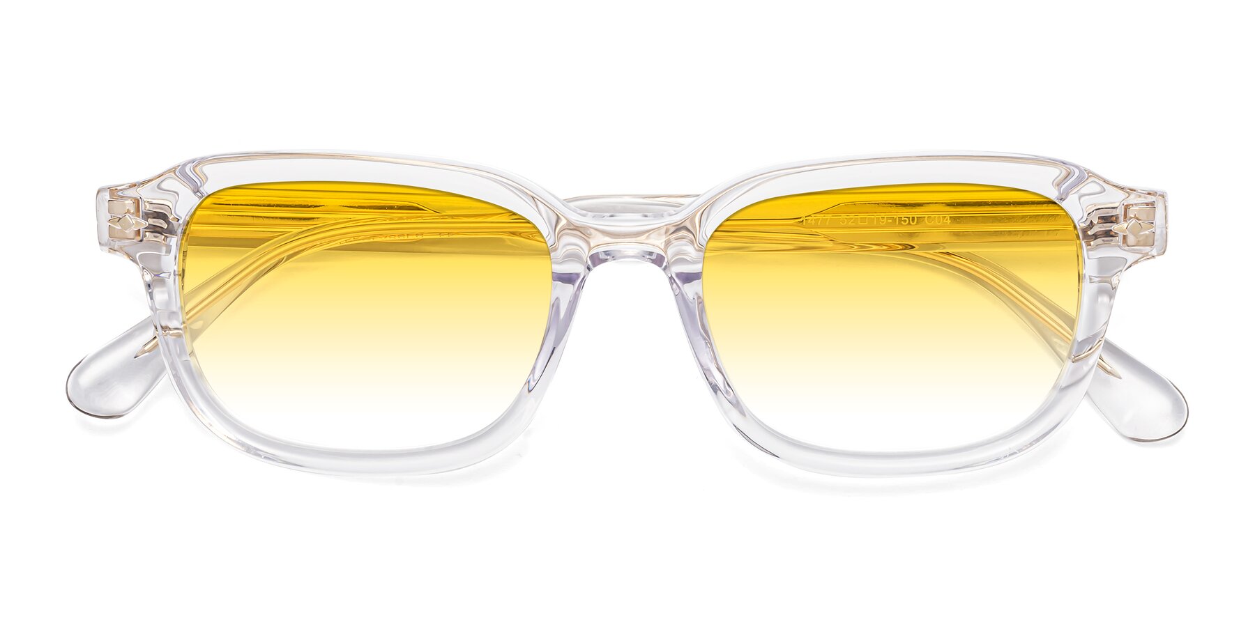 Folded Front of 1477 in Clear with Yellow Gradient Lenses