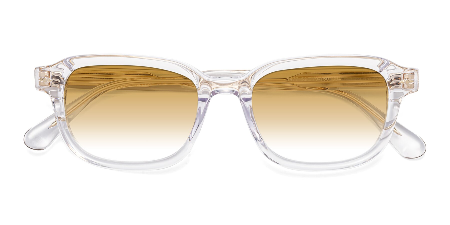 Folded Front of 1477 in Clear with Champagne Gradient Lenses