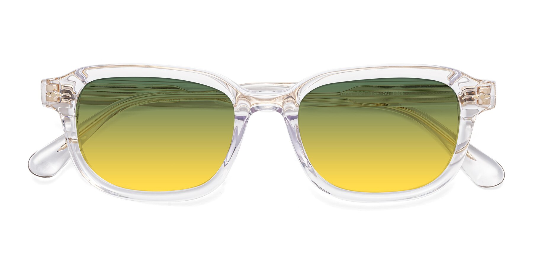 Folded Front of 1477 in Clear with Green / Yellow Gradient Lenses